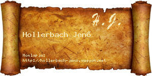 Hollerbach Jenő névjegykártya