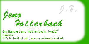 jeno hollerbach business card